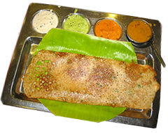 Rava dosa and chutneys